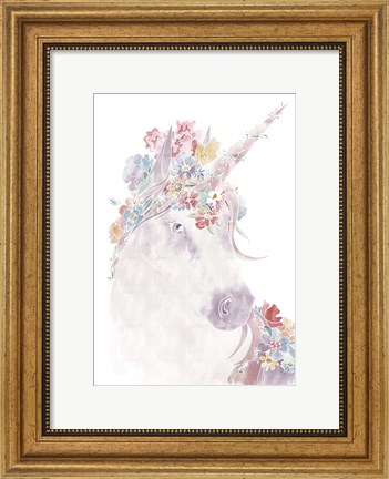 Framed Unicorn Floral Print