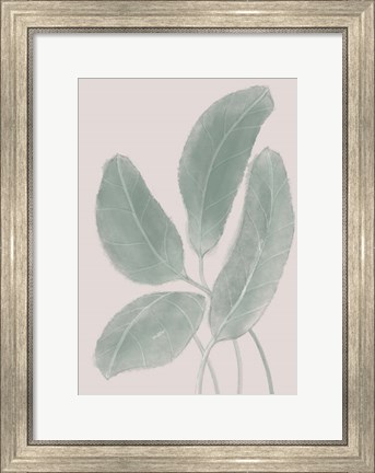Framed Leaves Watercolor Print