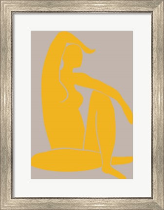 Framed Yellow Figure Print