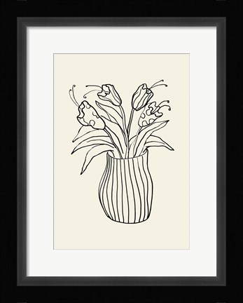 Framed Vase Sketch Print