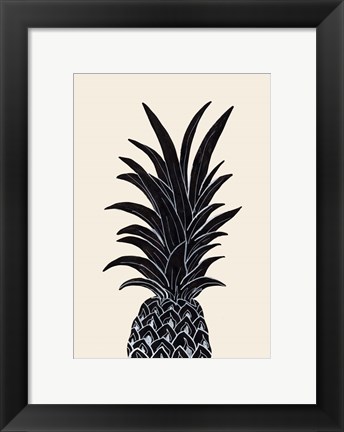 Framed Black Pineapple Print