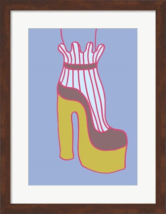 Framed Yellow Heel 1 Print