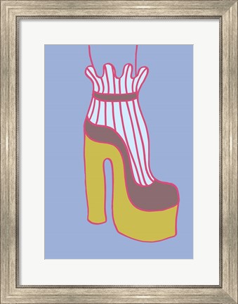 Framed Yellow Heel 1 Print