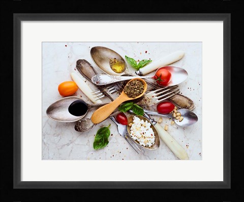 Framed Spoons &amp; Salad Print