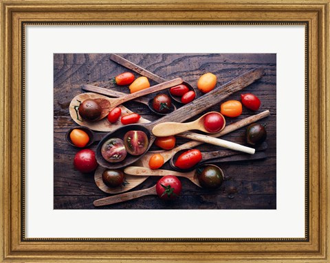Framed Spoons &amp; tomatoes Print