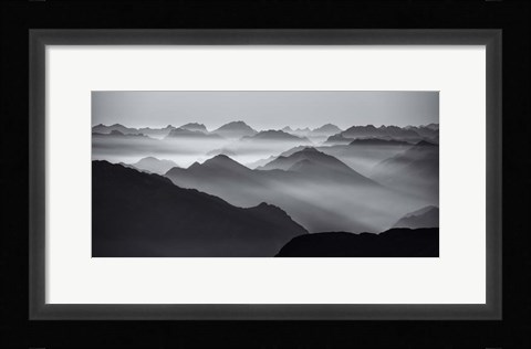 Framed Mountain Layers Print