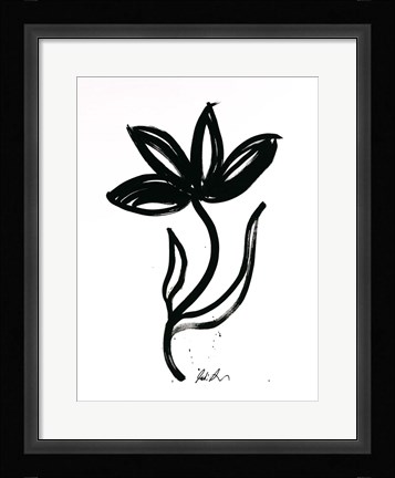 Framed Inked Florals II Print