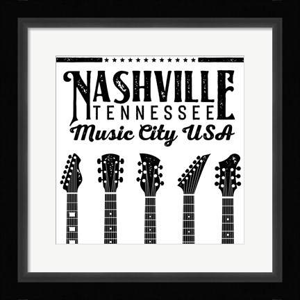 Framed In Black &amp; White Travel VII-Tennessee Print