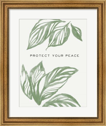 Framed Serene Sentiment VI-Protect Print