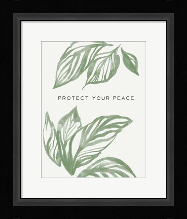 Framed Serene Sentiment VI-Protect Print