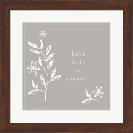 Framed Simple Nature II-Have Faith Print