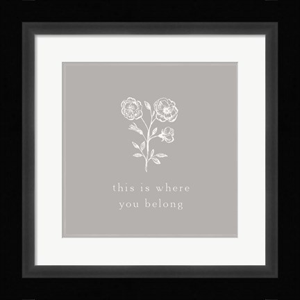 Framed Simple Nature VII-This is Where Print