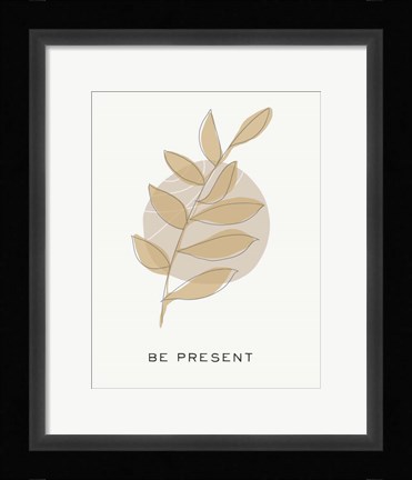Framed Zen Vibes II-Be Present Print