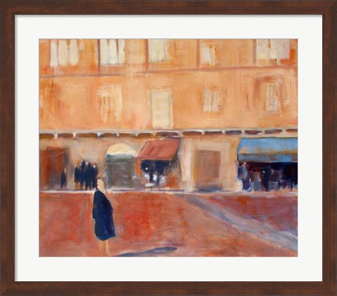 Framed Alone in the Piazza Print