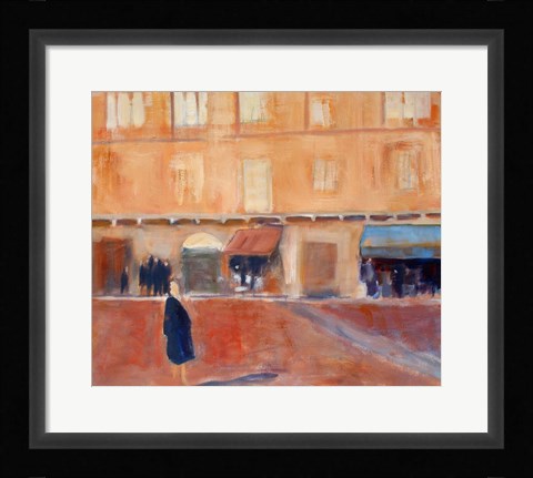 Framed Alone in the Piazza Print