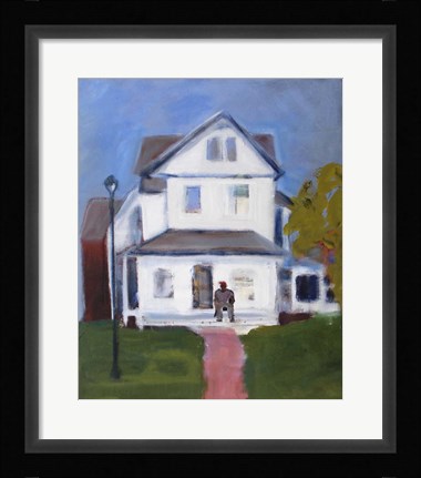 Framed Figure with White House Print