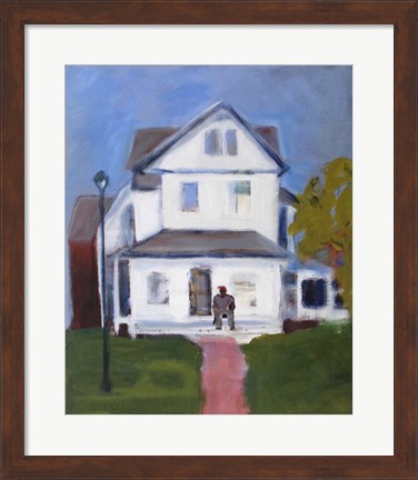 Framed Figure with White House Print