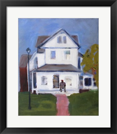 Framed Figure with White House Print