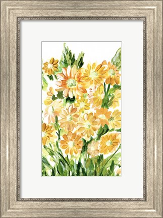 Framed Daisies in Yellow Print