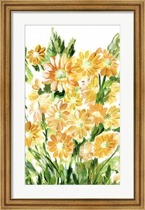 Framed Daisies in Yellow Print