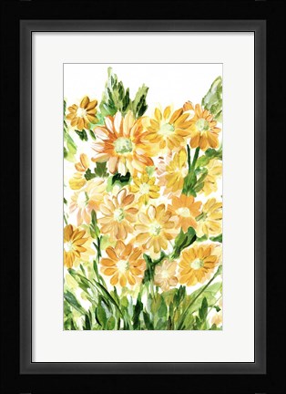 Framed Daisies in Yellow Print