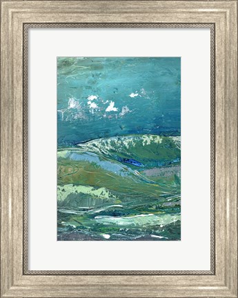 Framed Blue Mountainscape I Print
