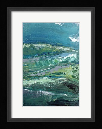 Framed Blue Mountainscape II Print