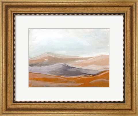 Framed Orange Tinted Hillside Print