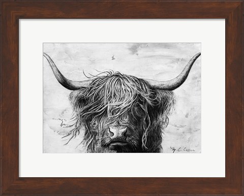 Framed Highland in the Wind II Print