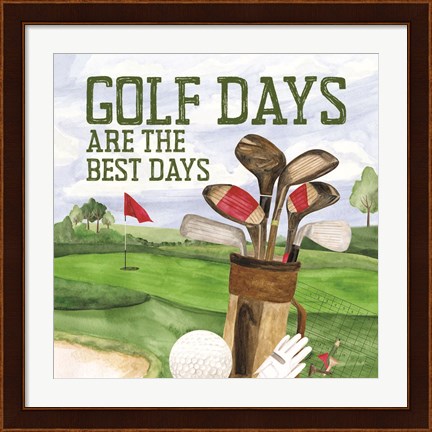 Framed Golf Days II-Best Days Print