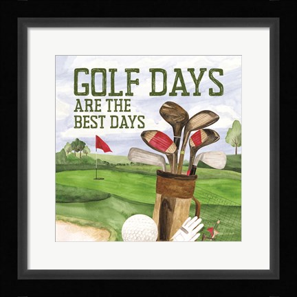 Framed Golf Days II-Best Days Print