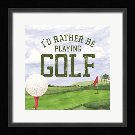 Framed Golf Days III-Rather Be Print