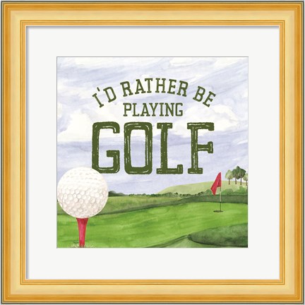 Framed Golf Days III-Rather Be Print