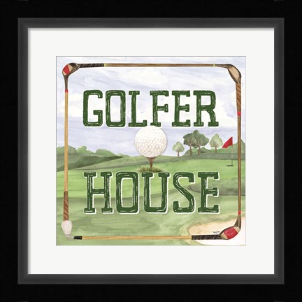 Framed Golf Days IV-Golfer House Print
