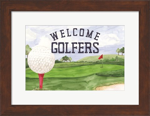 Framed Golf Days landscape I-Welcome Print
