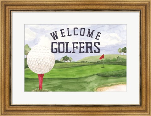 Framed Golf Days landscape I-Welcome Print