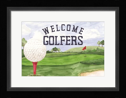 Framed Golf Days landscape I-Welcome Print