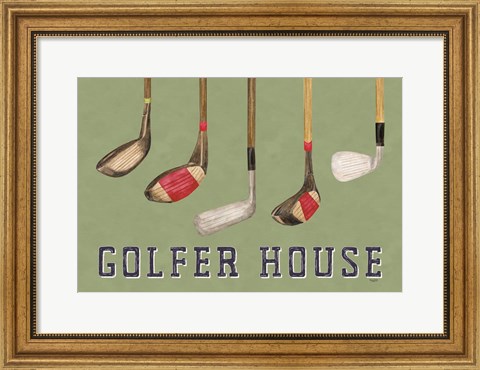 Framed Golf Days landscape II-Golfer House Print