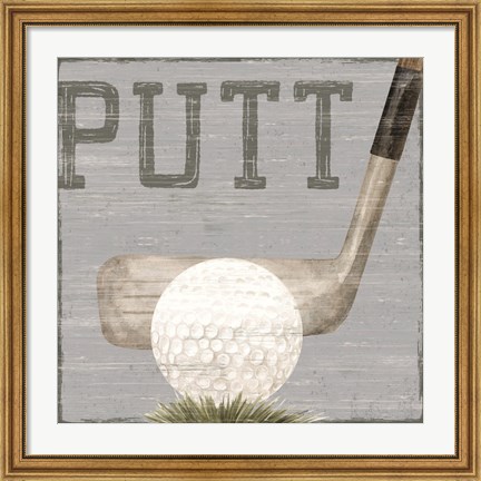 Framed Golf Days neutral VI-Putt Print