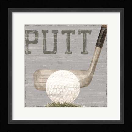 Framed Golf Days neutral VI-Putt Print