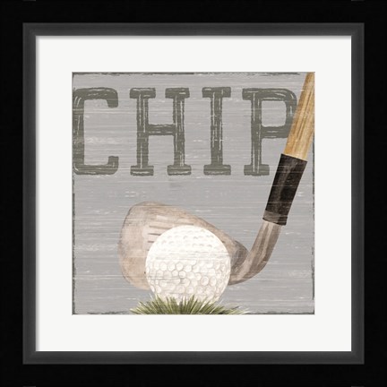 Framed Golf Days neutral VII-Chip Print