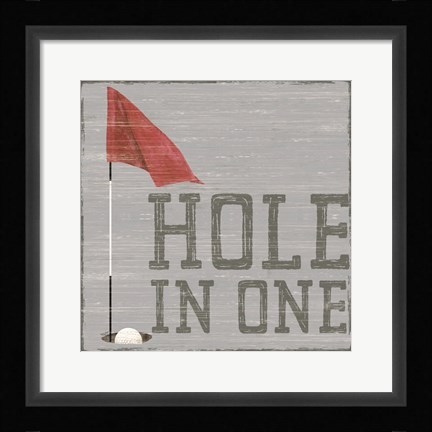 Framed Golf Days neutral IX-Hole in One Print
