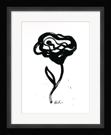 Framed Inked Florals IV Print