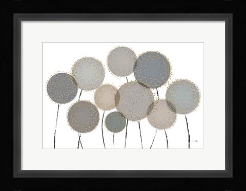 Framed Bloom in Grey Print