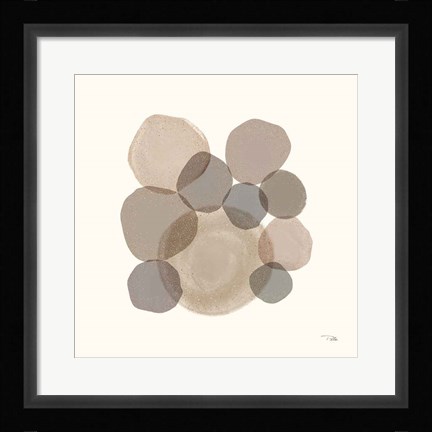 Framed Stone Echoes neutral II Print