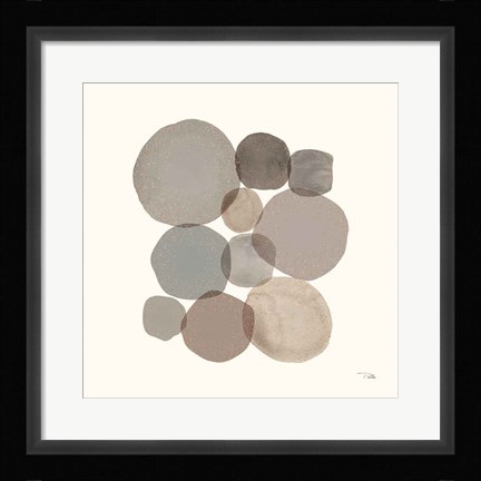 Framed Stone Echoes neutral III Print