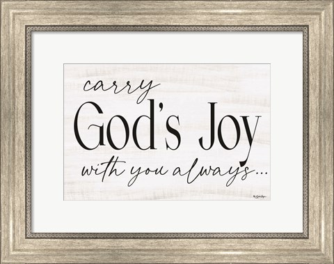Framed God&#39;s Joy Print