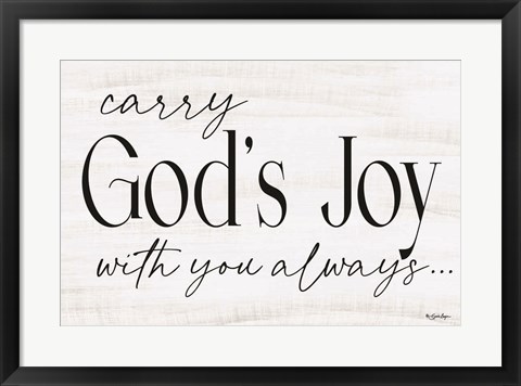 Framed God&#39;s Joy Print