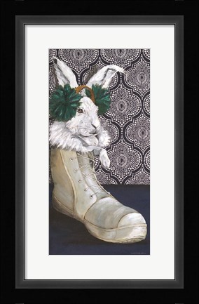 Framed Bunny Boots 1 Print