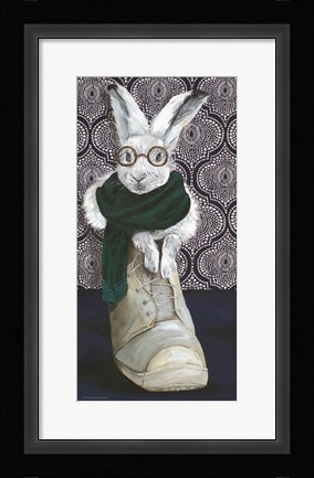 Framed Bunny Boots 2 Print